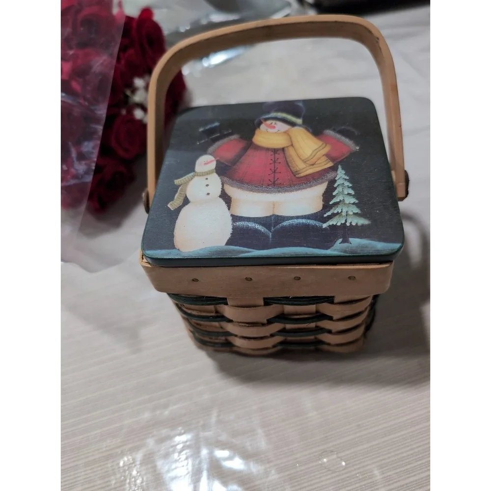 CHRISTMAS Basket Winter Magic Snowman Country  4